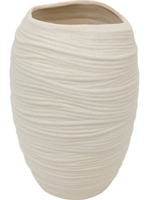 Vase cylindre organique en grès PRUDI - Kiabi