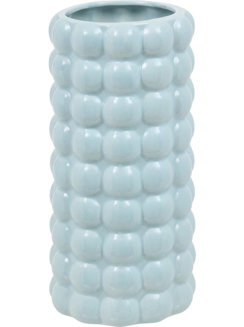 Vase cylindre sculpté en céramique émaillée SKY - Kiabi