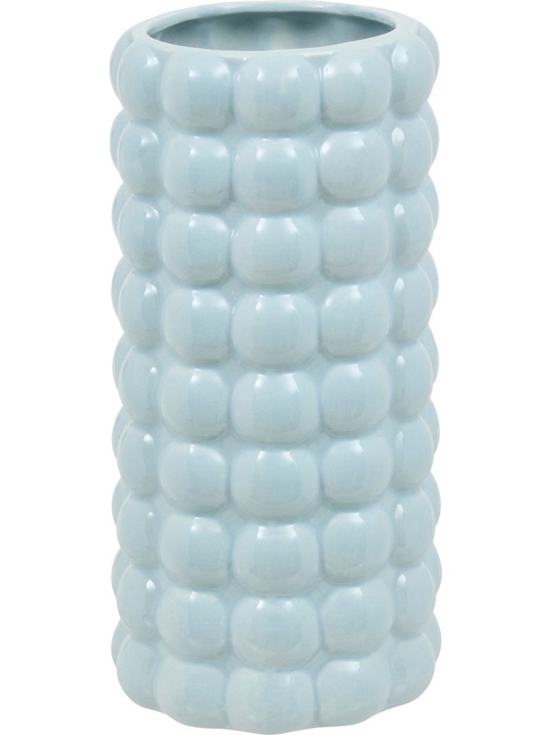 Vase cylindre sculpté en céramique émaillée SKY Ecru - Kiabi