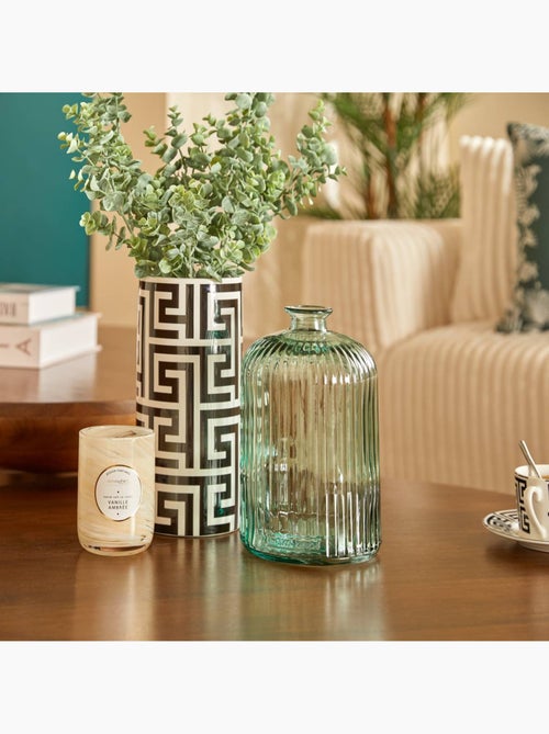 Vase cylindre strié compact en verre recyclé LUZ - Kiabi