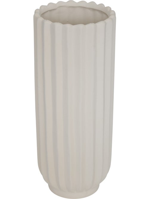 Vase cylindre strié en dolomite OCEA - Kiabi