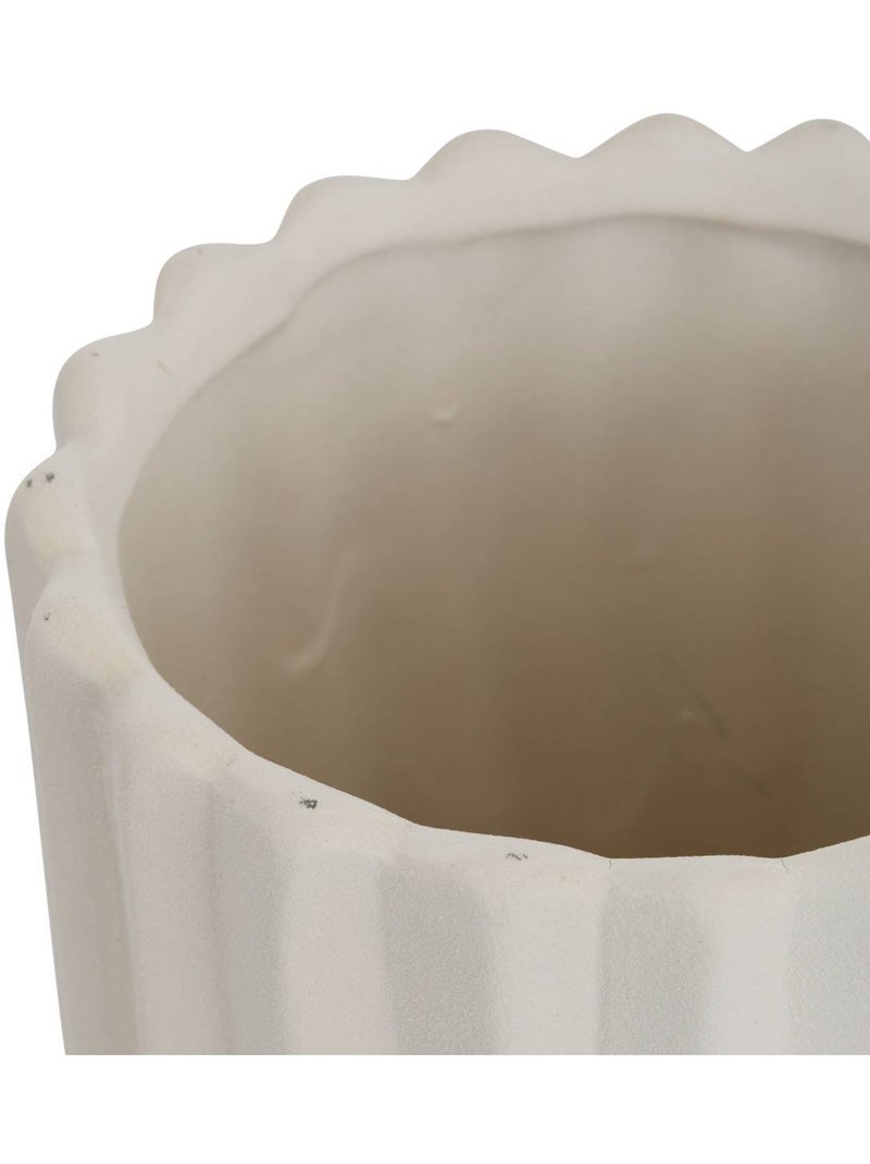Vase cylindre strié en dolomite OCEA Blanc - Kiabi