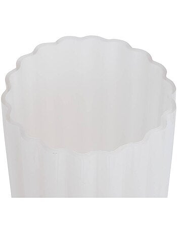 Vase cylindre strié en verre FLDR