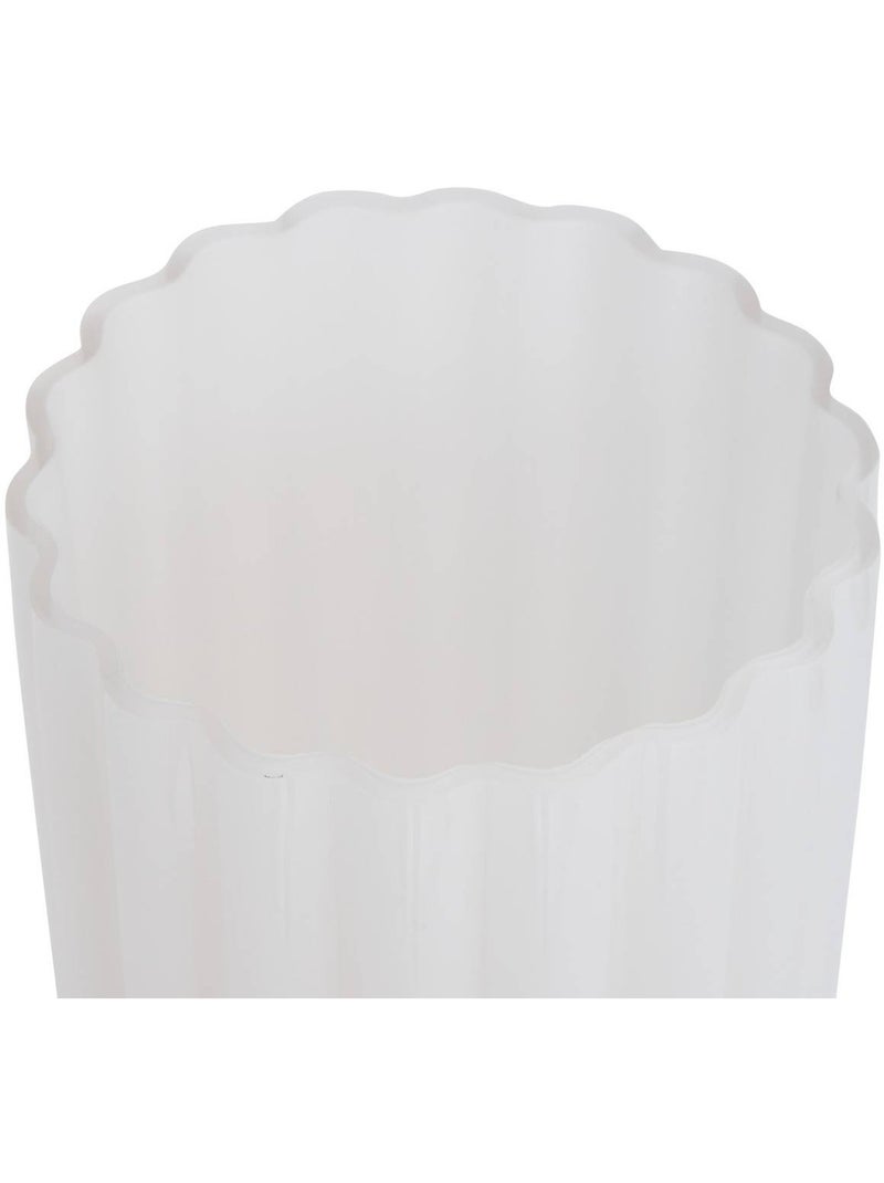 Vase cylindre strié en verre FLDR Blanc - Kiabi