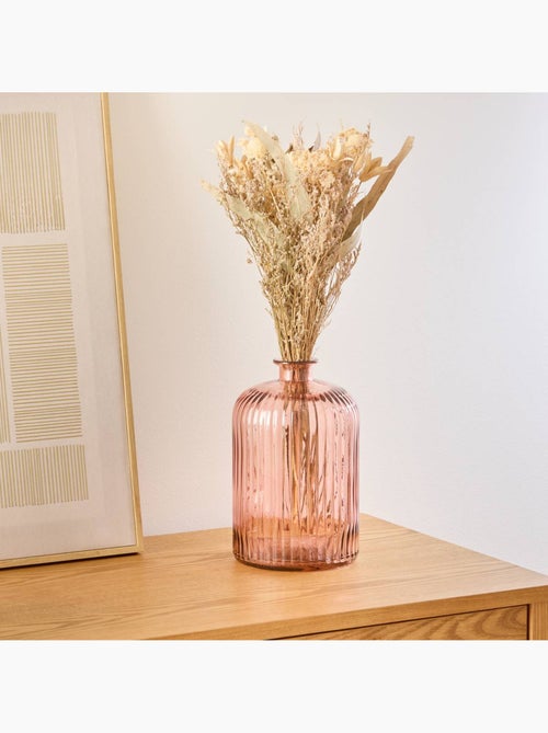 Vase cylindre strié en verre recyclé LUZ - Kiabi