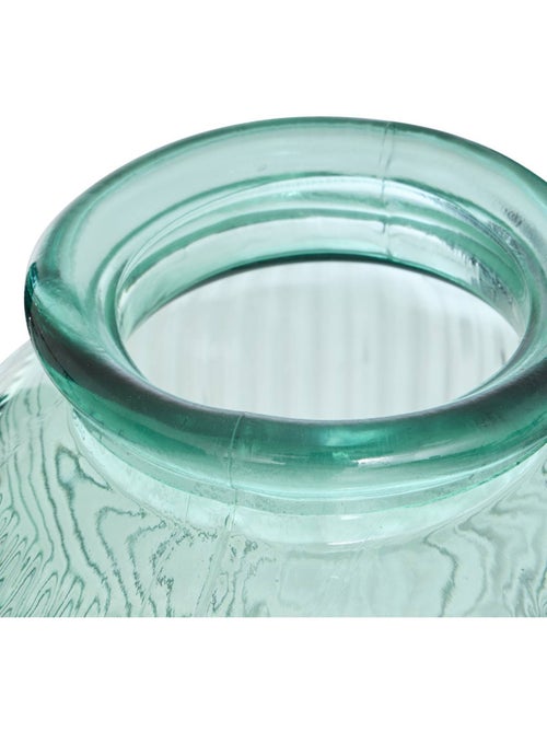 Vase cylindre strié haut en verre recyclé LUZ - Kiabi