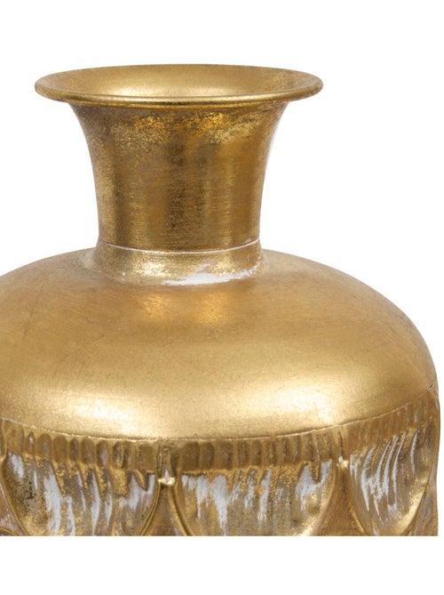 Vase cylindre strié martelé haut en fonte BELLI - Kiabi