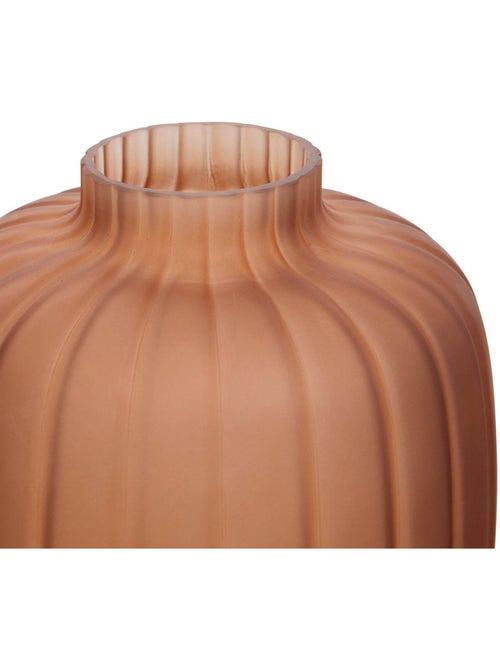 Vase cylindre strié mat en verre ambré TIGY - Kiabi