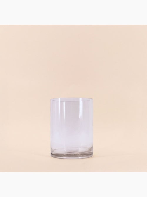 Vase cylindrique en verre transparent 15x20cm - Kiabi