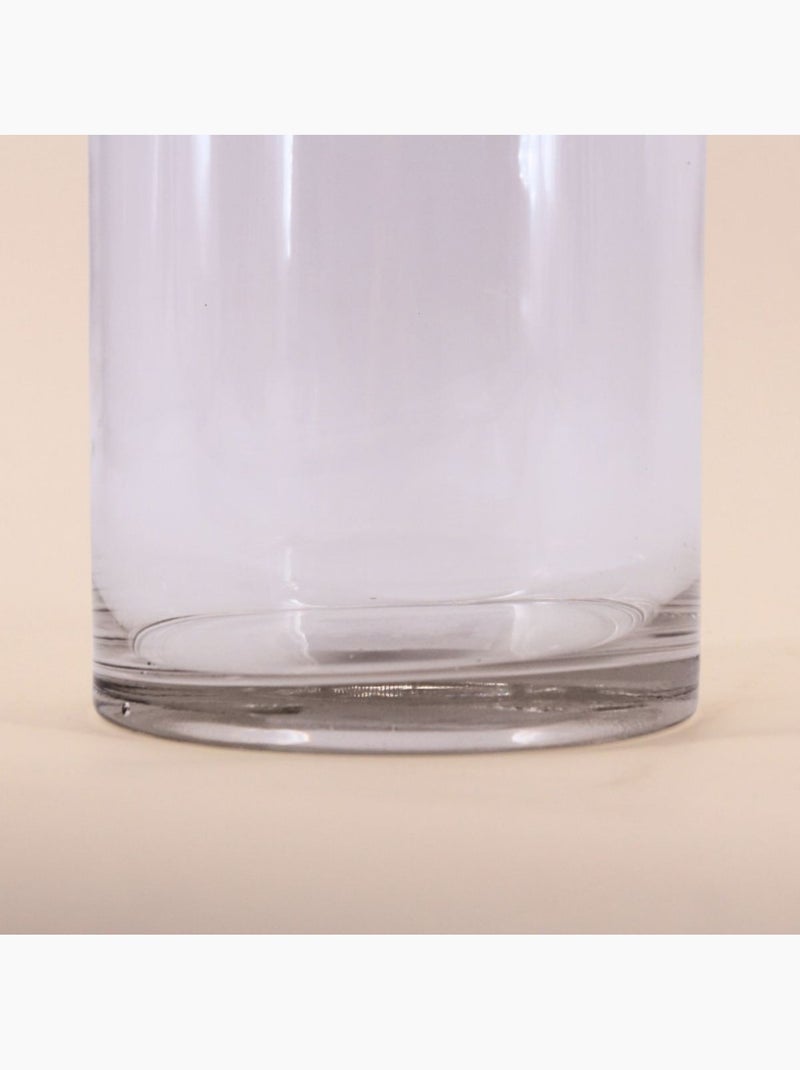 Vase cylindrique en verre transparent, H20cm Transparent - Kiabi
