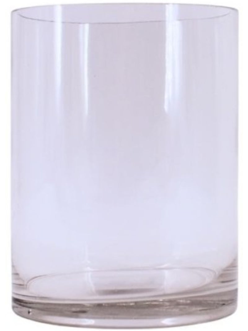 Vase cylindrique en verre transparent, H20cm Transparent - Kiabi
