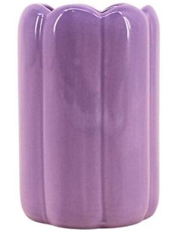 Vase cylindrique festonné violet 15 cm