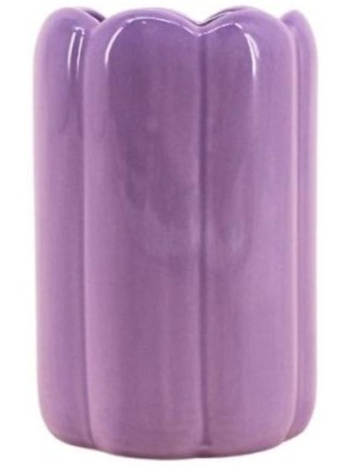 Vase cylindrique festonné violet 15 cm - Kiabi