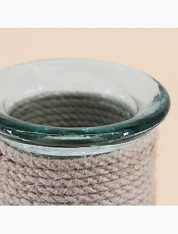 Vase dame jeanne en verre avec corde 60cm