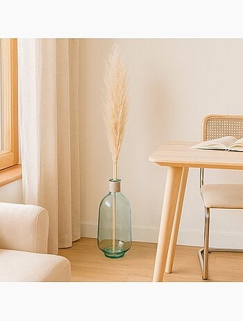 Vase dame jeanne en verre avec corde, H60cm