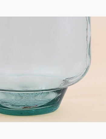 Vase dame jeanne en verre avec corde, H60cm