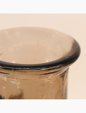 Vase dame jeanne en verre marron 60cm