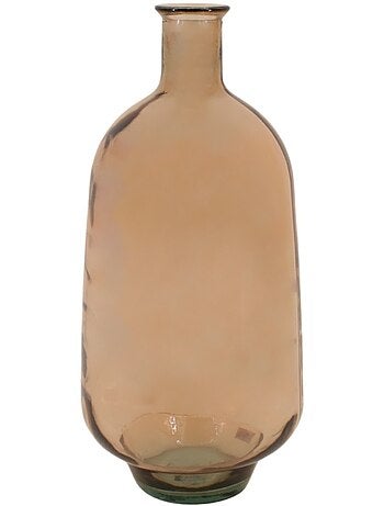 Vase dame jeanne en verre marron, H60cm