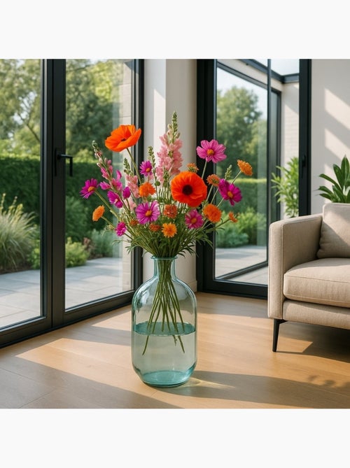 Vase dame jeanne en verre recyclé 60cm - Kiabi