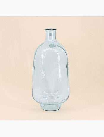 Vase dame jeanne en verre recyclé, H60cm