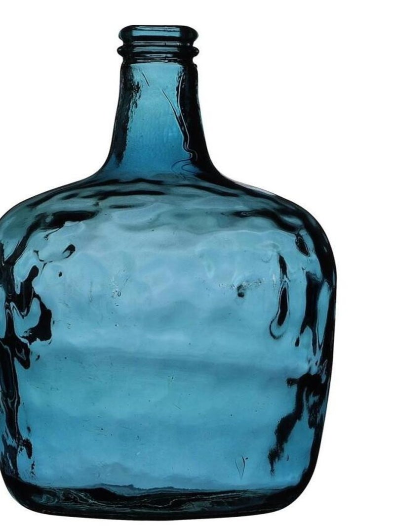 Vase dame Jeanne verre recyclé bleu 8L D21 Transparent - Kiabi