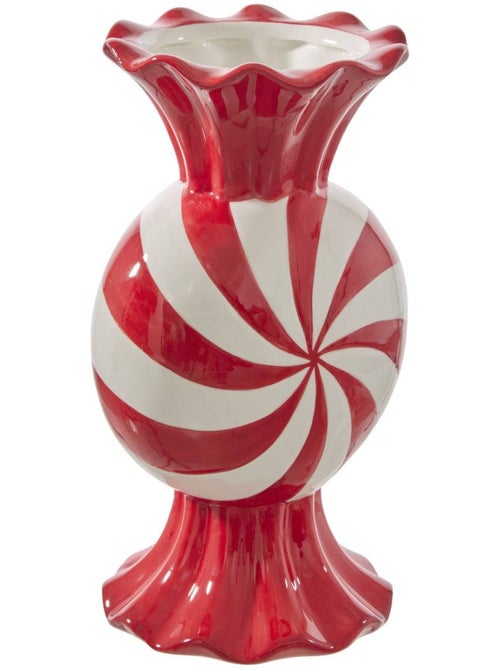 Vase de noël motif bonbon h. 23,5 cm - Kiabi
