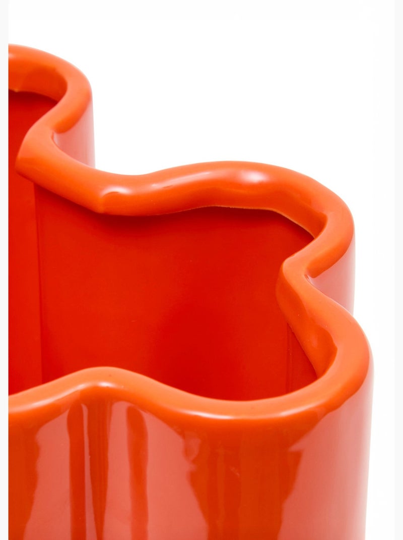Vase déco en céramique, forme puzzle - AFIBEL Orange - Kiabi