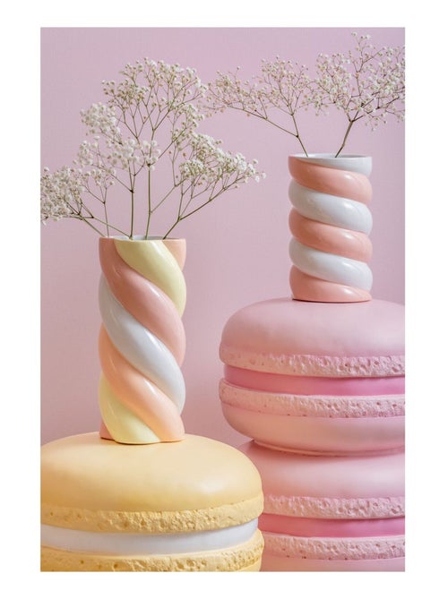 Vase décoratif en céramique design effet marshmallow CUSHIA - Kiabi