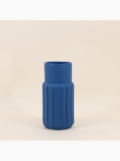 Vase design bleu 20cm - Kiabi