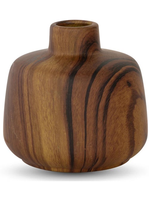 Vase design effet bois en porcelaine - Kiabi