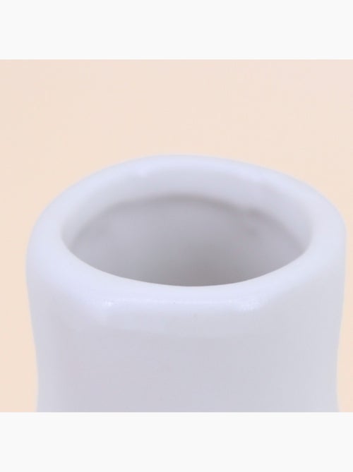 Vase design en céramique blanche 24cm - Kiabi