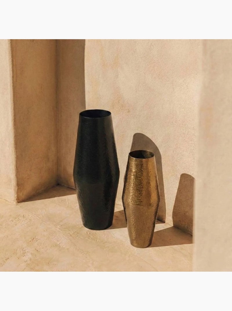 Vase design en métal martelé doré 50cm Doré - Kiabi