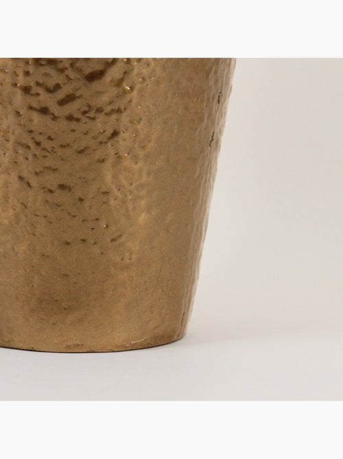 Vase design en métal martelé doré 50cm - Kiabi