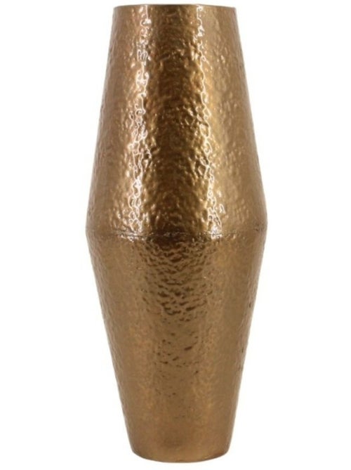 Vase design en métal martelé doré, H50cm - Kiabi