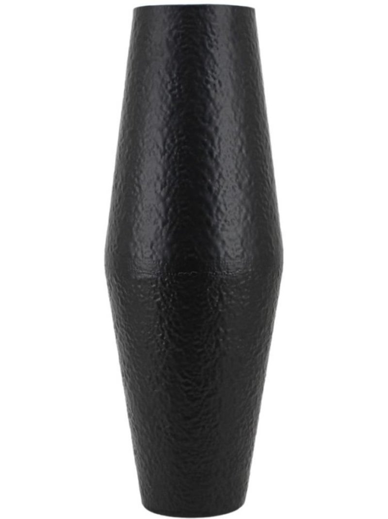 Vase design en métal martelé noir, H65cm Noir - Kiabi