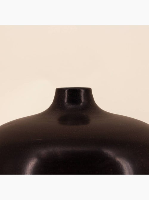 Vase design en métal noir 27x24cm - Kiabi