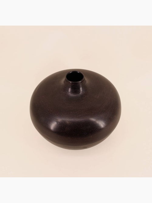 Vase design en métal noir 27x24cm - Kiabi