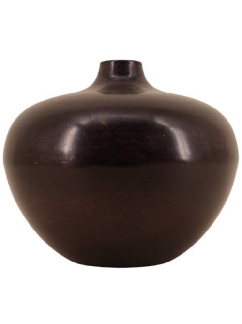 Vase design en métal noir 27x24cm - Kiabi