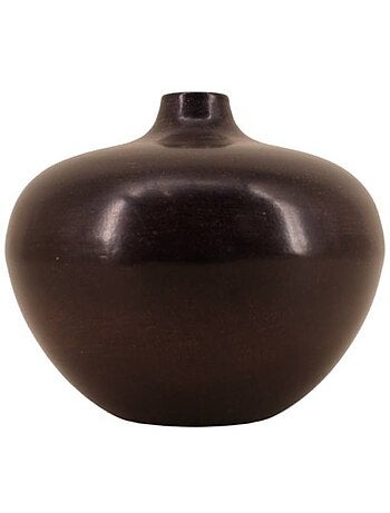 Vase design en métal noir H24cm