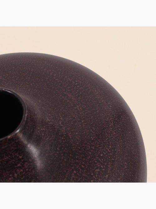 Vase design en métal noir H24cm - Kiabi