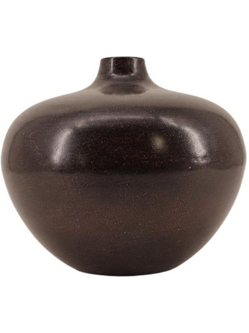 Vase design en métal noir H24cm - Kiabi