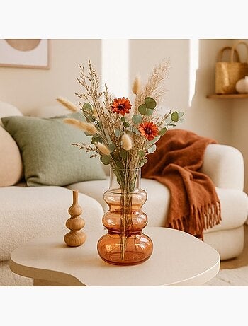 Vase design en verre dégradé 30cm