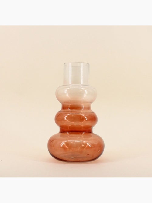 Vase design en verre dégradé 30cm - Kiabi
