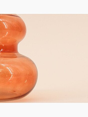 Vase design en verre dégradé, H30cm