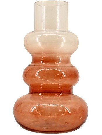 Vase design en verre dégradé, H30cm