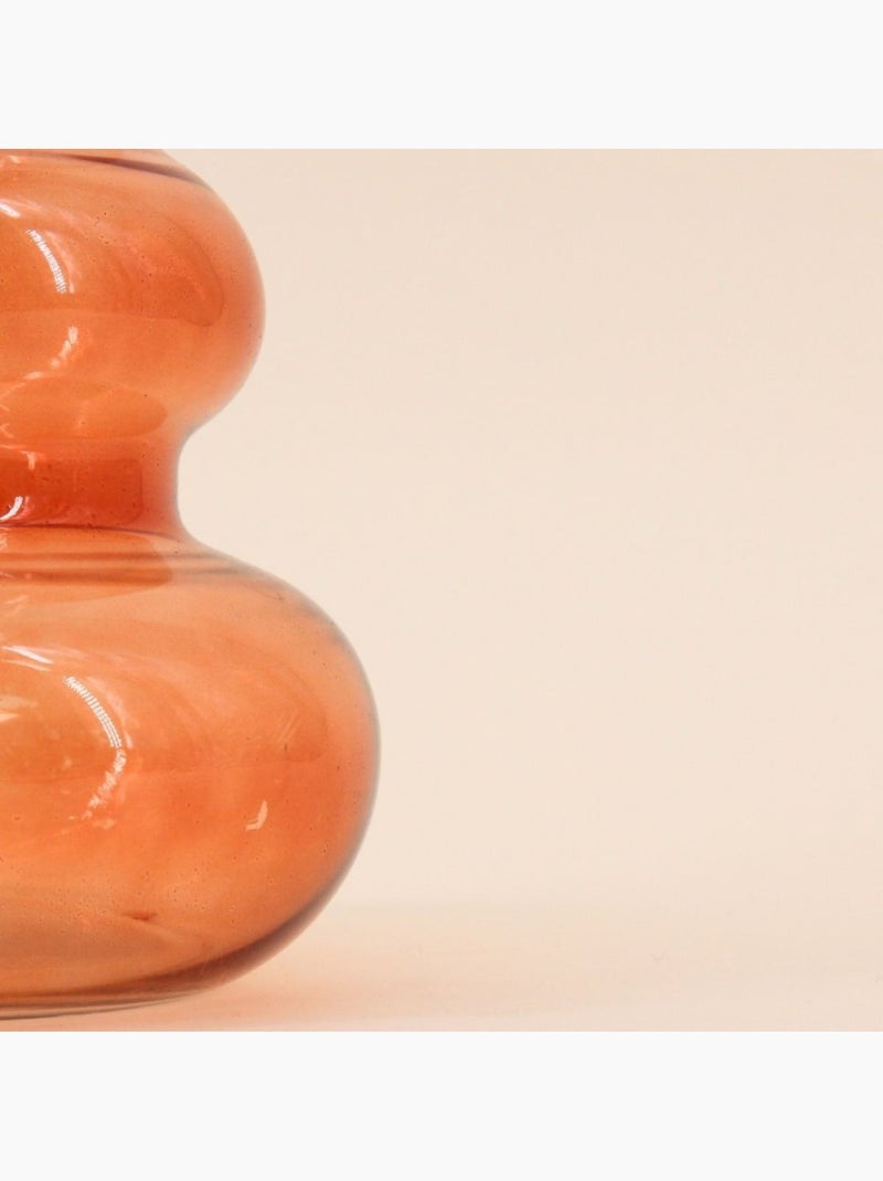Vase design en verre dégradé, H30cm Marron - Kiabi