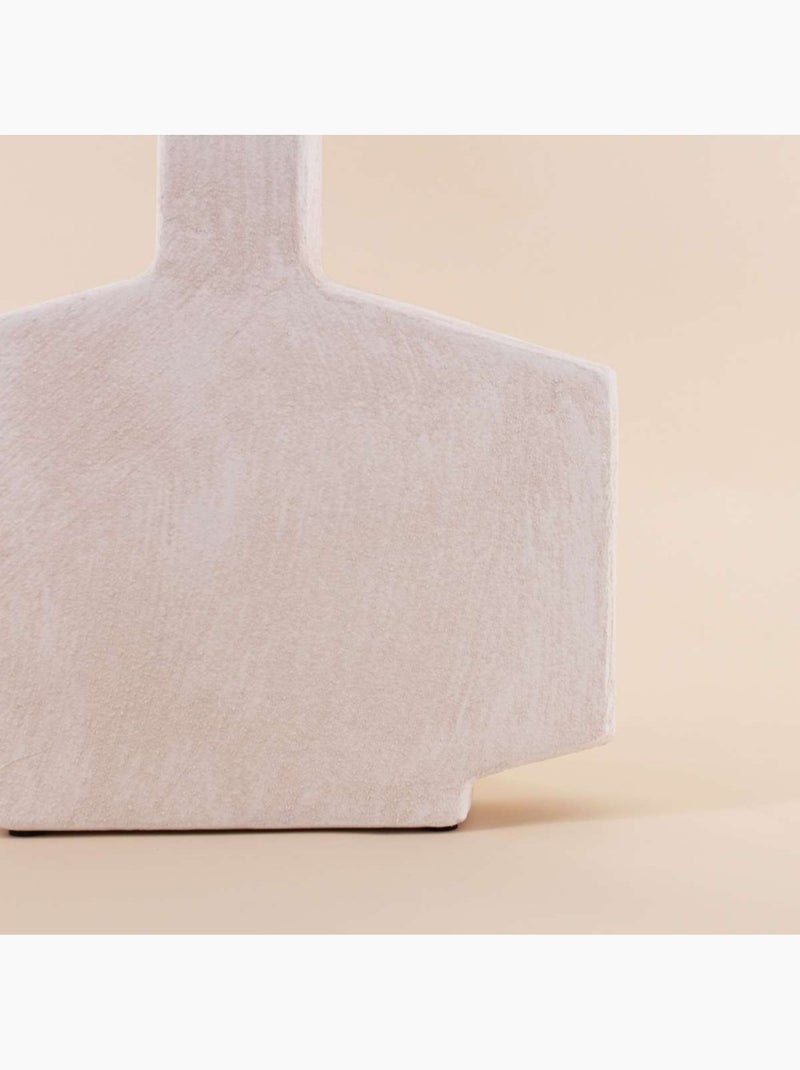 Vase design flacon en grès, H30cm Blanc - Kiabi