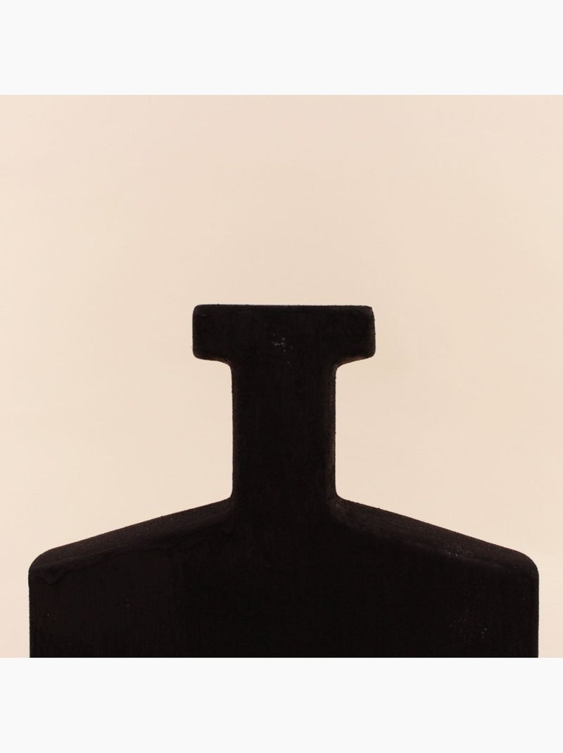 Vase design flacon en grès, H30cm Noir - Kiabi