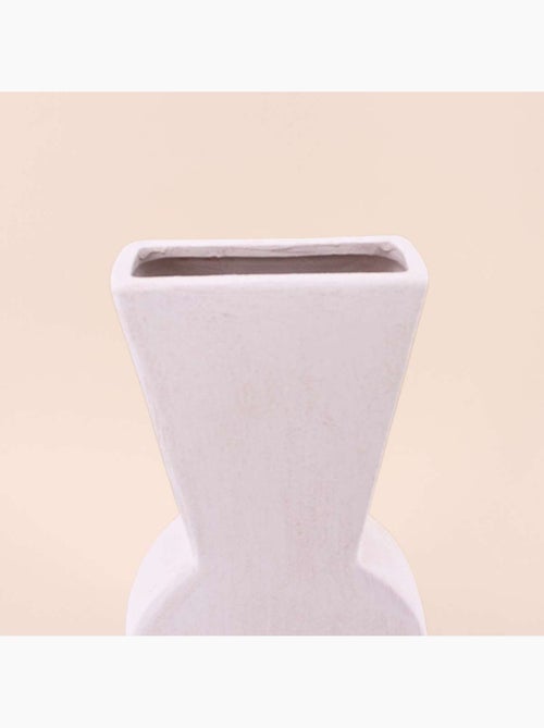 Vase design géométrique en grès 38cm - Kiabi