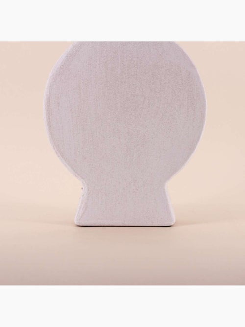 Vase design géométrique en grès 38cm - Kiabi